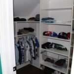Small Walk In Closet Ideas For a Sloped Ceiling