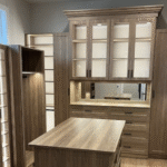 Après Ski Primary Closet with Island and Lighting