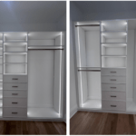 Closet with Custom LED Lighting