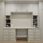 Built-In Desk in Morning Dew
