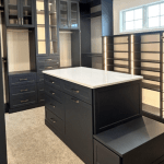 Custom Closet with Island in Mysterious